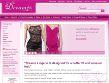 Tablet Screenshot of dreamzlingerie.com.au